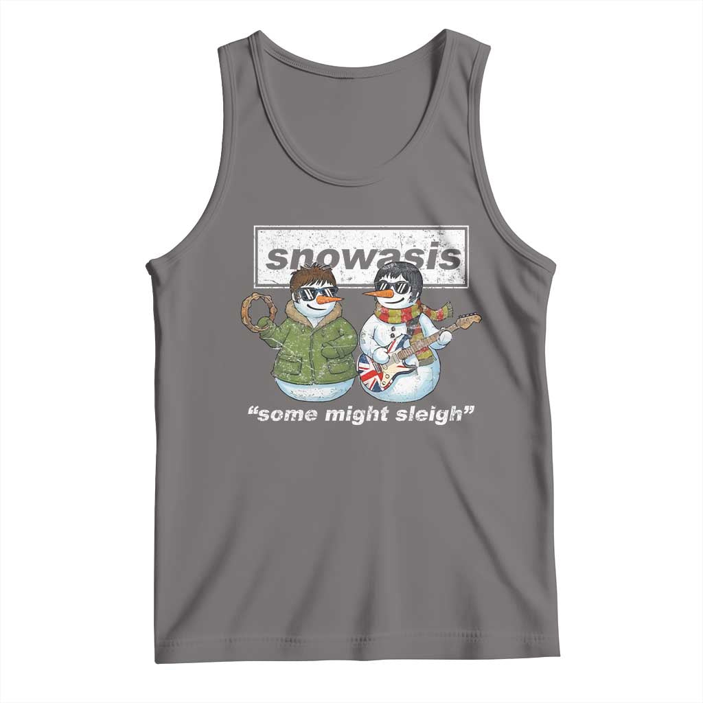 Snowasis Some Might Sleigh Christmas Tank Top Funny Music Lovers Snowman Singers Band - Wonder Print Shop