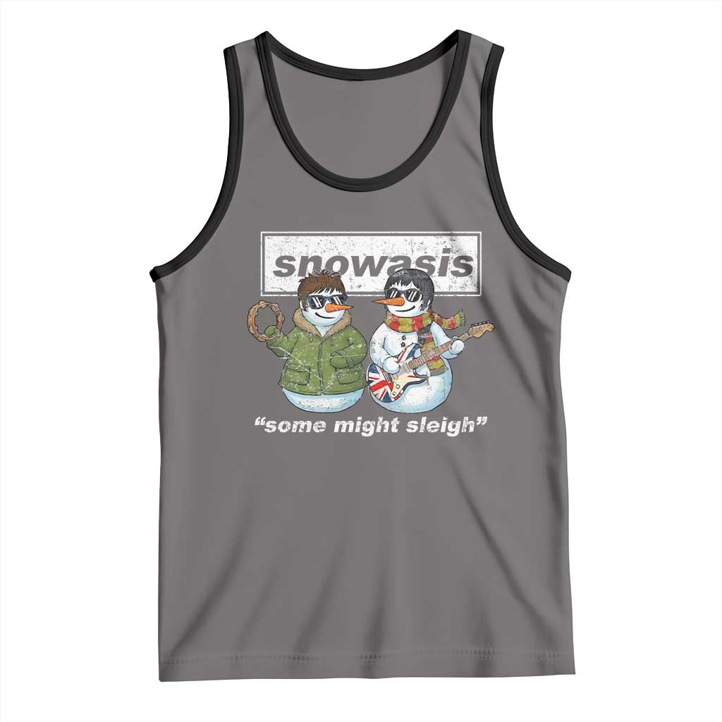 Snowasis Some Might Sleigh Christmas Tank Top Funny Music Lovers Snowman Singers Band - Wonder Print Shop