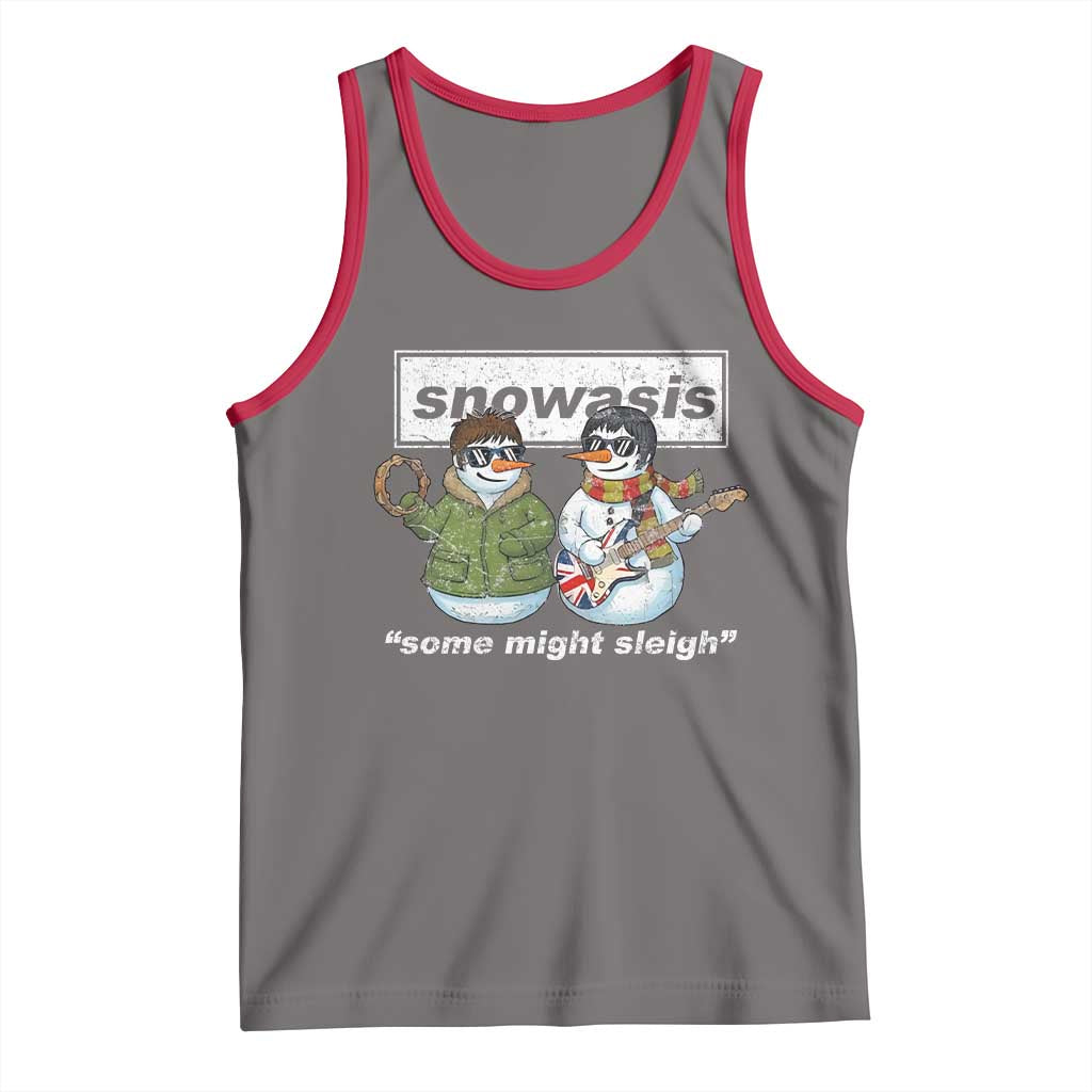 Snowasis Some Might Sleigh Christmas Tank Top Funny Music Lovers Snowman Singers Band - Wonder Print Shop