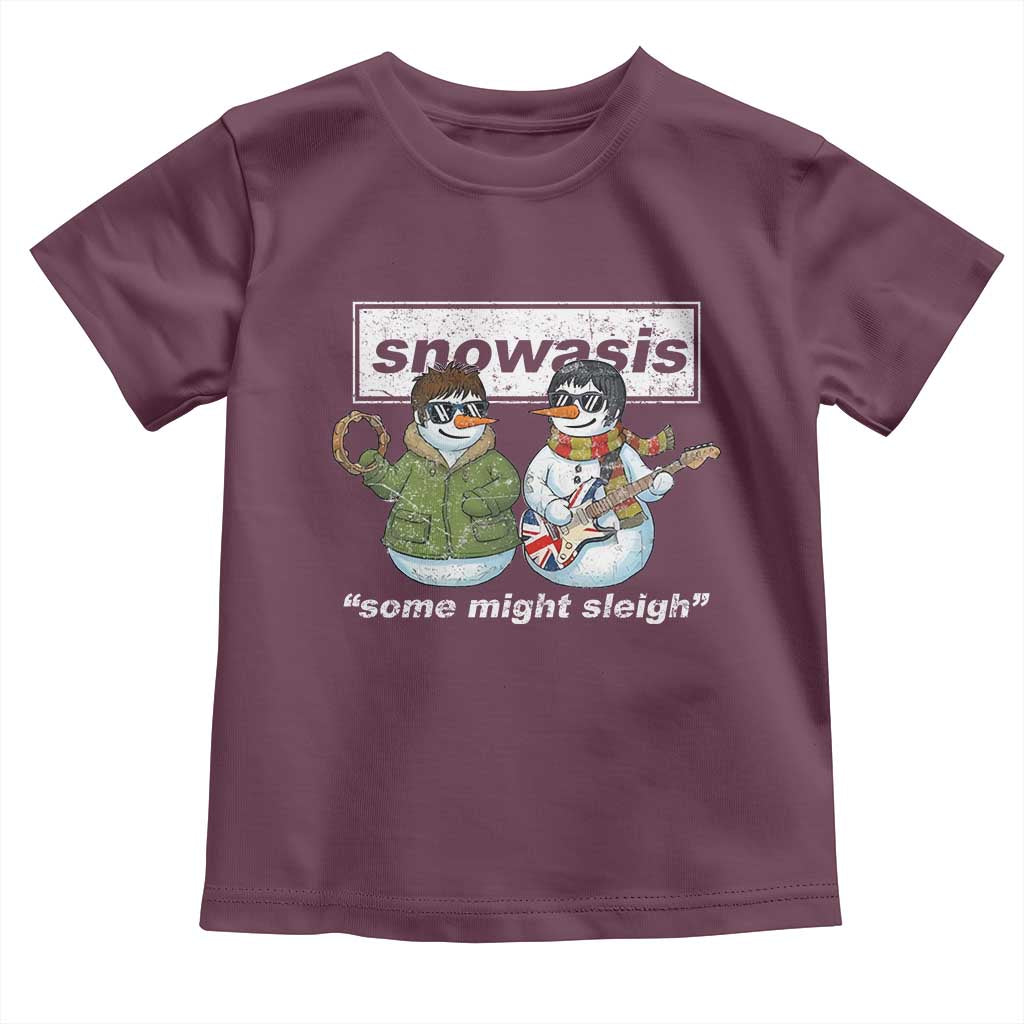 Snowasis Some Might Sleigh Christmas Toddler T Shirt Funny Music Lovers Snowman Singers Band - Wonder Print Shop