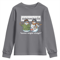 Snowasis Some Might Sleigh Christmas Youth Sweatshirt Funny Music Lovers Snowman Singers Band - undefined