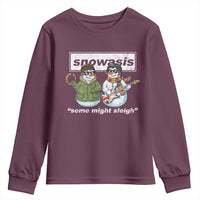 Snowasis Some Might Sleigh Christmas Youth Sweatshirt Funny Music Lovers Snowman Singers Band - undefined