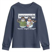 Snowasis Some Might Sleigh Christmas Youth Sweatshirt Funny Music Lovers Snowman Singers Band - undefined