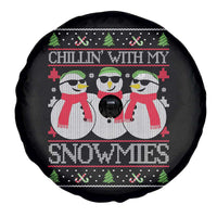 Chillin With My Snowmies Spare Tire Cover Funny Snowman Christmas Kids Boys Ugly Xmas - Wonder Print Shop