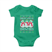Chillin With My Snowmies Baby Onesie Funny Snowman Christmas Kids Boys Ugly Xmas - Wonder Print Shop