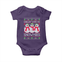 Chillin With My Snowmies Baby Onesie Funny Snowman Christmas Kids Boys Ugly Xmas - Wonder Print Shop