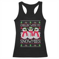 Chillin With My Snowmies Racerback Tank Top Funny Snowman Christmas Kids Boys Ugly Xmas - Wonder Print Shop