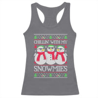 Chillin With My Snowmies Racerback Tank Top Funny Snowman Christmas Kids Boys Ugly Xmas - Wonder Print Shop