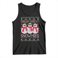Chillin With My Snowmies Tank Top Funny Snowman Christmas Kids Boys Ugly Xmas - Wonder Print Shop