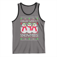 Chillin With My Snowmies Tank Top Funny Snowman Christmas Kids Boys Ugly Xmas - Wonder Print Shop