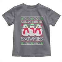 Chillin With My Snowmies Toddler T Shirt Funny Snowman Christmas Kids Boys Ugly Xmas - Wonder Print Shop