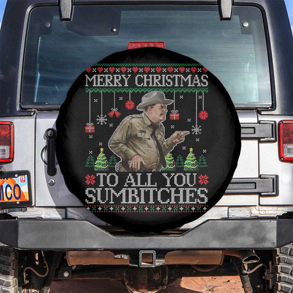 Merry Christmas Sumbitches Spare Tire Cover Funny Smokey Retro 80s Movie The Bandit Ugly Xmas - Wonder Print Shop