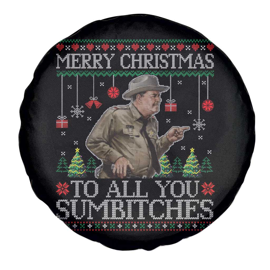 Merry Christmas Sumbitches Spare Tire Cover Funny Smokey Retro 80s Movie The Bandit Ugly Xmas - Wonder Print Shop