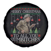 Merry Christmas Sumbitches Spare Tire Cover Funny Smokey Retro 80s Movie The Bandit Ugly Xmas - Wonder Print Shop