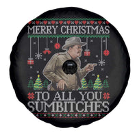 Merry Christmas Sumbitches Spare Tire Cover Funny Smokey Retro 80s Movie The Bandit Ugly Xmas - Wonder Print Shop