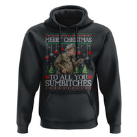 Merry Christmas Sumbitches Hoodie Funny Smokey Retro 80s Movie The Bandit Ugly Xmas - Wonder Print Shop