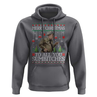 Merry Christmas Sumbitches Hoodie Funny Smokey Retro 80s Movie The Bandit Ugly Xmas - Wonder Print Shop