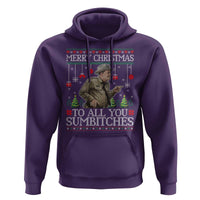 Merry Christmas Sumbitches Hoodie Funny Smokey Retro 80s Movie The Bandit Ugly Xmas - Wonder Print Shop