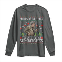 Merry Christmas Sumbitches Long Sleeve Shirt Funny Smokey Retro 80s Movie The Bandit Ugly Xmas - Wonder Print Shop