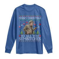 Merry Christmas Sumbitches Long Sleeve Shirt Funny Smokey Retro 80s Movie The Bandit Ugly Xmas - Wonder Print Shop