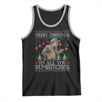 Merry Christmas Sumbitches Tank Top Funny Smokey Retro 80s Movie The Bandit Ugly Xmas - Wonder Print Shop