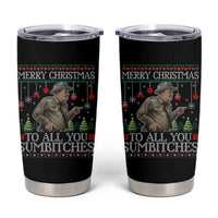 Merry Christmas Sumbitches Tumbler Cup Funny Smokey Retro 80s Movie The Bandit Ugly Xmas - Wonder Print Shop