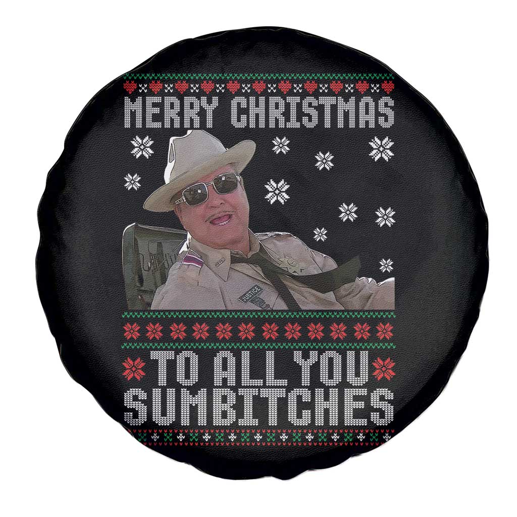 Merry Christmas To All You Sumbitches Spare Tire Cover Funny Ugly Xmas Retro 80s Movie - Wonder Print Shop