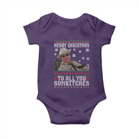 Merry Christmas To All You Sumbitches Baby Onesie Funny Ugly Xmas Retro 80s Movie - Wonder Print Shop