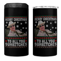 Merry Christmas To All You Sumbitches 4 in 1 Can Cooler Tumbler Funny Ugly Xmas Retro 80s Movie - Wonder Print Shop