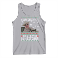 Merry Christmas To All You Sumbitches Tank Top Funny Ugly Xmas Retro 80s Movie - Wonder Print Shop