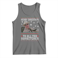 Merry Christmas To All You Sumbitches Tank Top Funny Ugly Xmas Retro 80s Movie - Wonder Print Shop