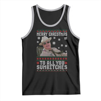 Merry Christmas To All You Sumbitches Tank Top Funny Ugly Xmas Retro 80s Movie - Wonder Print Shop