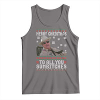 Merry Christmas To All You Sumbitches Tank Top Funny Ugly Xmas Retro 80s Movie - Wonder Print Shop