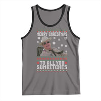 Merry Christmas To All You Sumbitches Tank Top Funny Ugly Xmas Retro 80s Movie - Wonder Print Shop