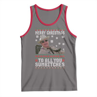 Merry Christmas To All You Sumbitches Tank Top Funny Ugly Xmas Retro 80s Movie - Wonder Print Shop