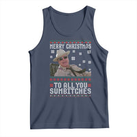 Merry Christmas To All You Sumbitches Tank Top Funny Ugly Xmas Retro 80s Movie - Wonder Print Shop