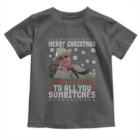Merry Christmas To All You Sumbitches Toddler T Shirt Funny Ugly Xmas Retro 80s Movie - Wonder Print Shop
