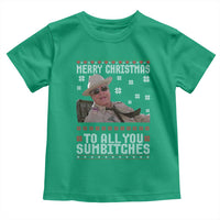 Merry Christmas To All You Sumbitches Toddler T Shirt Funny Ugly Xmas Retro 80s Movie - Wonder Print Shop