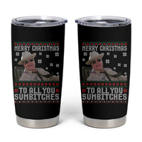Merry Christmas To All You Sumbitches Tumbler Cup Funny Ugly Xmas Retro 80s Movie - Wonder Print Shop