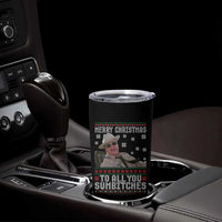 Merry Christmas To All You Sumbitches Tumbler Cup Funny Ugly Xmas Retro 80s Movie - Wonder Print Shop