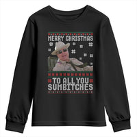 Merry Christmas To All You Sumbitches Youth Sweatshirt Funny Ugly Xmas Retro 80s Movie - Wonder Print Shop