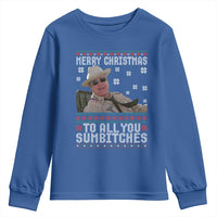 Merry Christmas To All You Sumbitches Youth Sweatshirt Funny Ugly Xmas Retro 80s Movie - Wonder Print Shop