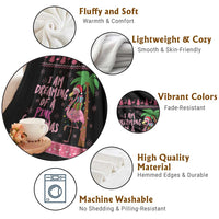 I Am Dreaming Of A Pink Christmas Throw Blanket Family Trip Santa Flamingo Palm Tree Ugly Xmas - Wonder Print Shop