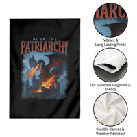 Vintage 90s Feminism Dragon Garden Flag Burn the Patriarchy - Wonder Print Shop