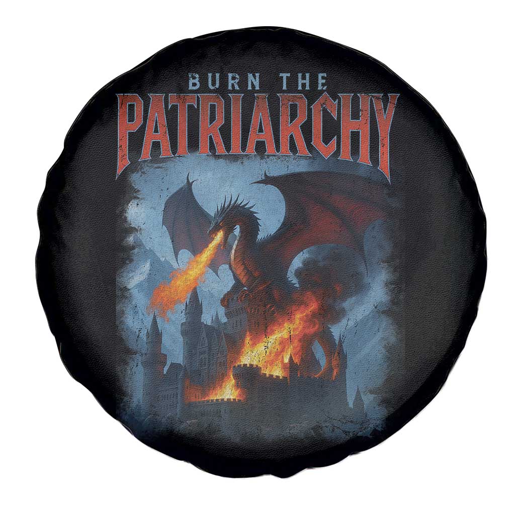 Vintage 90s Feminism Dragon Spare Tire Cover Burn the Patriarchy - Wonder Print Shop