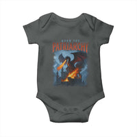 Vintage 90s Feminism Dragon Baby Onesie Burn the Patriarchy - Wonder Print Shop