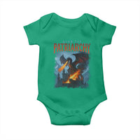 Vintage 90s Feminism Dragon Baby Onesie Burn the Patriarchy - Wonder Print Shop