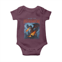 Vintage 90s Feminism Dragon Baby Onesie Burn the Patriarchy - Wonder Print Shop