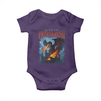 Vintage 90s Feminism Dragon Baby Onesie Burn the Patriarchy - Wonder Print Shop