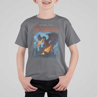 Vintage 90s Feminism Dragon T Shirt For Kid Burn the Patriarchy - Wonder Print Shop